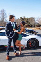 Green Irregular Neckline Homecoming Dress Sexy Party Dress Y2334