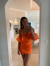 Sexy Orange Bodycon Dress Orange Homecoming Dress Y2993