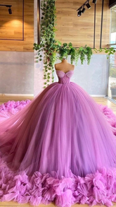 Robe de bal en tulle à décolleté cœur, modèle Sweet 16 Y5821