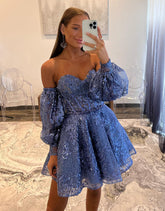 Robe de bal trapèze à décolleté cœur