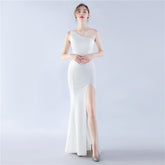 Simple Satin Evening Dress