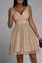 Robe de soirée sexy et élégante en maille imprimée à col en V