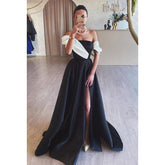 Classic & Timeless Off-Shoulder Cap Sleeves A-line Evening Party Prom Dress