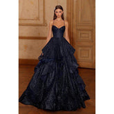 Vestido de fiesta de noche con escote en V, tirantes finos, corte A y brillantes, de alta costura y ornamentado.