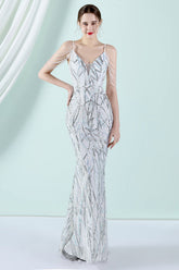 Robe de bal à fines bretelles