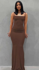 Robe de bal longue sirène à fines bretelles, robe de soirée sexy Y566