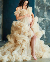 6104#Vestidos para sesión de fotos de maternidad, vestido de maternidad para embarazo y baby shower