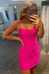 Lace Up Tight Homecoming Dress