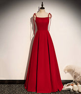 Robe de bal longue en velours simple, coupe trapèze, taille 70