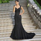 Baoleely Gothic Black Mermaid Wedding Dresses Sexy Bridal