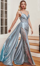 Vestido de graduación con detalle de fajín