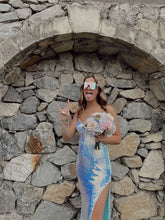 Robe longue de soirée à bretelles pour femme, robe de bal sexy à sequins, robe de bal longue Y798