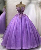 Robe de princesse à paillettes violettes somptueuse Y972