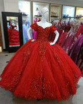 Robe de bal en tulle et dentelle rouge foncé pour Sweet 16 Y1440