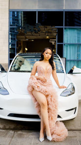 Robe de réception de mariage africaine, robe de bal avec corset, robe de soirée sirène, robe de soirée corset Y1459