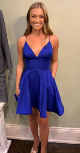 Vestido azul real para baile de bienvenida, vestido de invierno para eventos formales, vestidos de gala para bailes, vestido para la fiesta de regreso a clases Y677