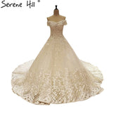 Robe de mariée sexy en tulle à épaules dénudées, blanche, sans manches, à paillettes et diamants