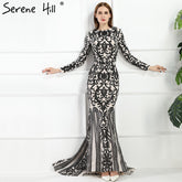 Vestido de noche largo de sirena musulmán en oferta LA6196