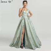 Vestidos de noche vintage de un solo hombro, sin mangas, vestidos de noche formales de alta gama LA6486