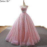 Robe de mariée sans manches à col en V, broderie de perles, robe de mariée tendance