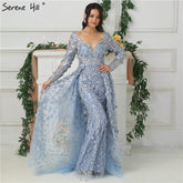 Robe de soirée sirène à manches longues avec bonnet, en solde, sans retour ni remboursement, LA6521