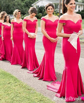 Baoleely UK Red Bridesmaid Dresses 2024 Long Mermaid Boho Wedding Guest Dresses