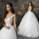 Baoleely Vintage Turkey Plus Size Lace Ball Gown Wedding Dress