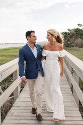 Baoleely Wedding Dresses Sheer Neck Illusion Long Sleeves Lace Appliques