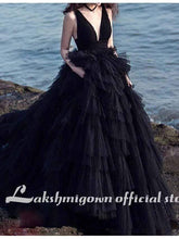 Baoleely Wedding Dresses V Neck Court Train Lace Spaghetti Strap