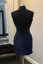 Sheath Jersey Homecoming Dress with Beading