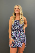 Sparkly Purple Spaghetti Straps Sequins Bodycon Homecoming Dress