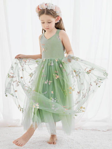 Vestido de tul de corte A hasta el tobillo (2003227711) 