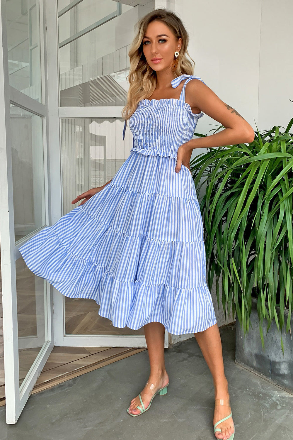 Robe d'été à volants