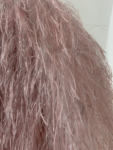 Vestido de cumpleaños plateado hasta la rodilla de jacquard para niña