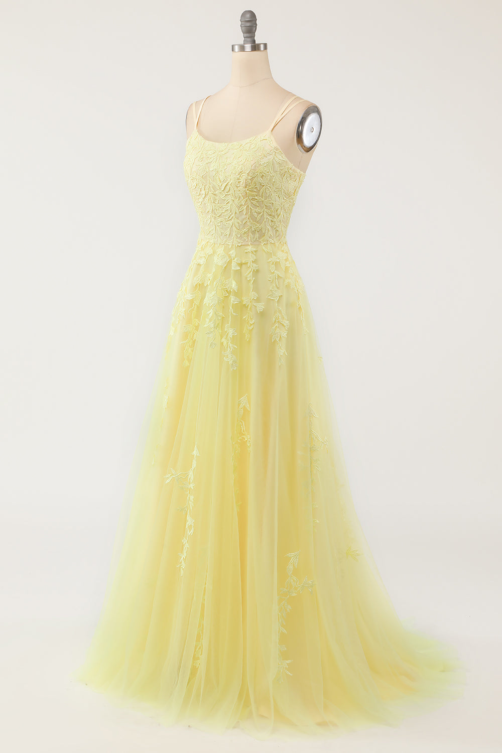 Robe de bal élégante lavande coupe trapèze
