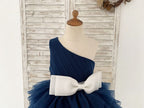 Vestido de niña de las flores de tul corte A hasta la rodilla 