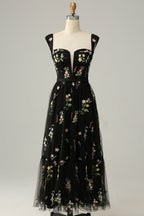 Cute A Line Sweetheart Light Purple Long Prom Dress with Embroidery