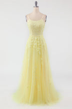 Robe de bal élégante lavande coupe trapèze