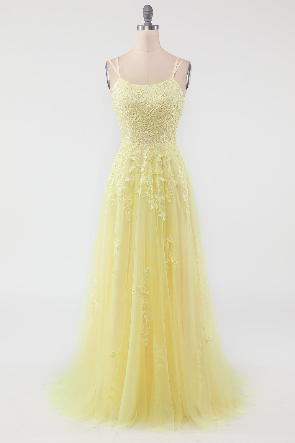 Robe de bal élégante lavande coupe trapèze