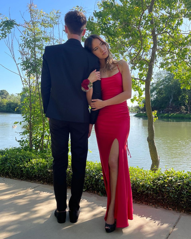 Classic Sheath/Column Long Evening Dress with Split Y4289