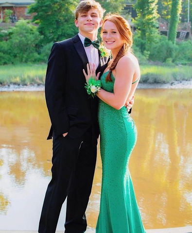 Charming Emerald Green Mermaid Prom Dress Emerald Green Evening Dress Y6481