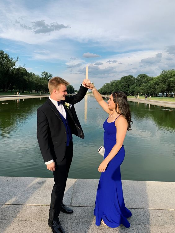 Robe de bal fourreau bleu roi élégante, robe de soirée bleu roi Y5923