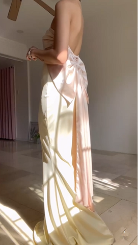 Classy Strapless Mermaid Long Prom Dress Evening Dress With Bow Y8499