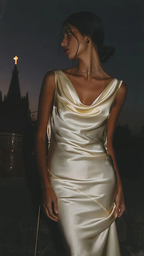 Vestido de noche largo de satén sin espalda, sexy y ajustado, modelo Y8280