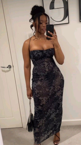 Robe de soirée fourreau vintage pour jeunes filles noires Y4237