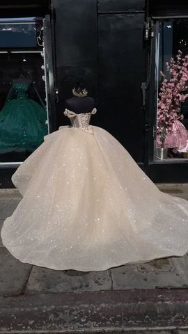 Vestido de quinceañera de lujo con corsé de apliques, vestido de baile, vestido de graduación, vestido de 16 años Y4144