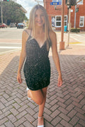 Robe de bal à paillettes et laçage au dos