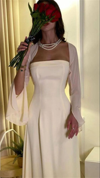 Robe de soirée longue élégante de style trapèze, robe de bal Y7609
