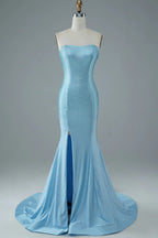 Strapless Mermaid Prom Dress