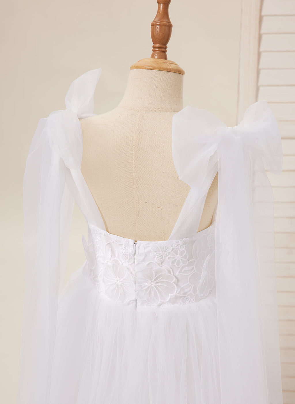 Vestido blanco de tul hasta los tobillos (2003227582) 
